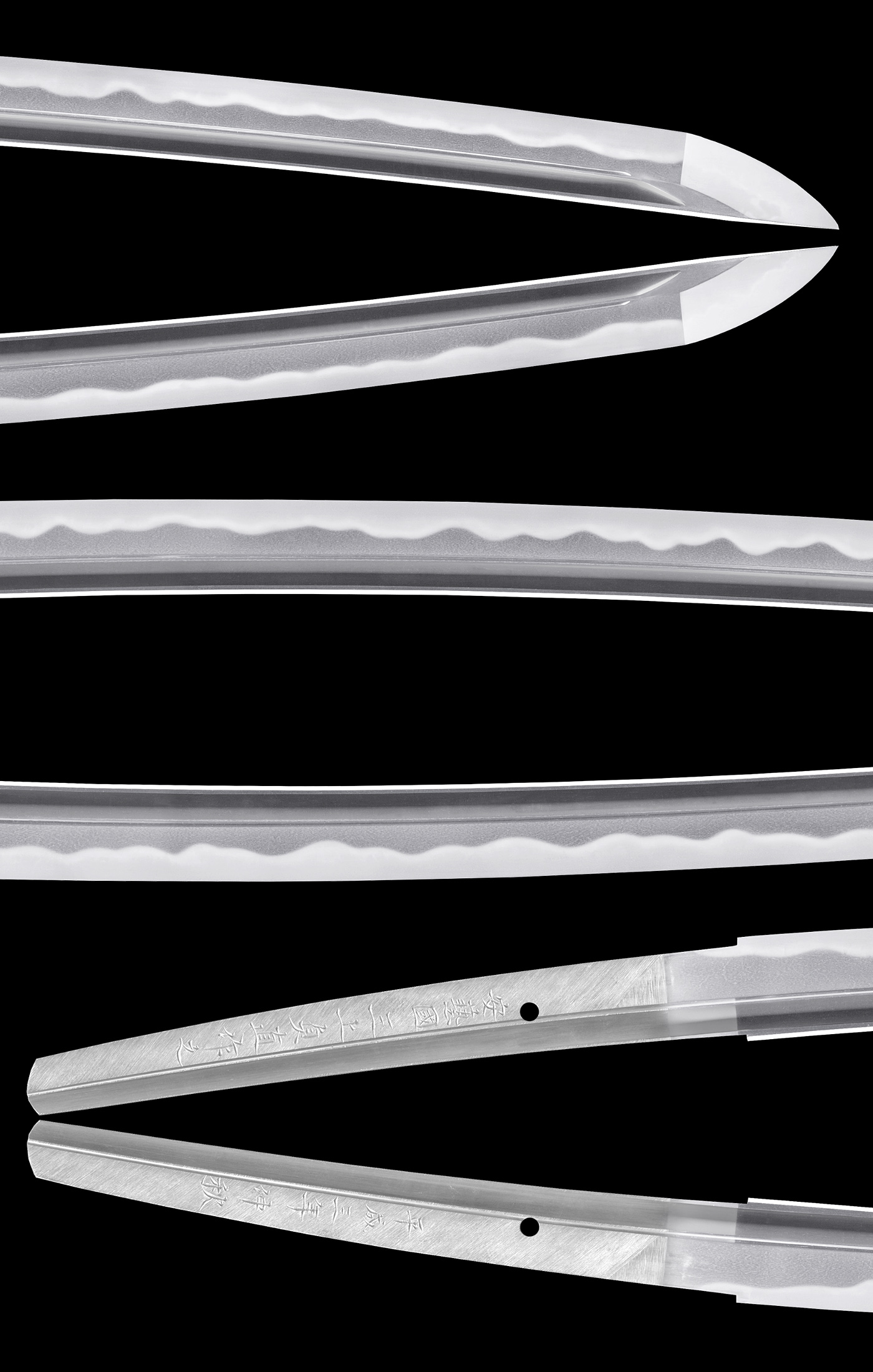 刀 安藝国三上貞直作之 平成三年仲秋(無鑑査刀匠)(広島県無形文化財