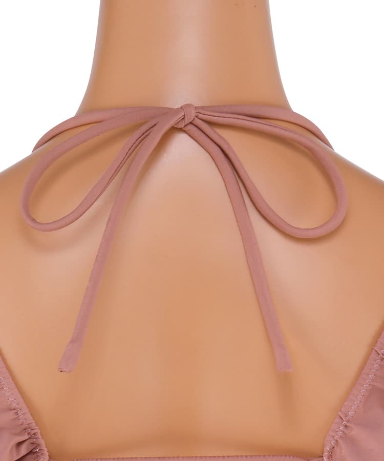 無地ショルダーワンピース風 2点セット 水着【TOTASU ELEVEN】｜三愛