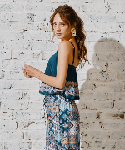 2023年新作】ロングパンツセット水着 9M・11L【Coral veil（コーラル