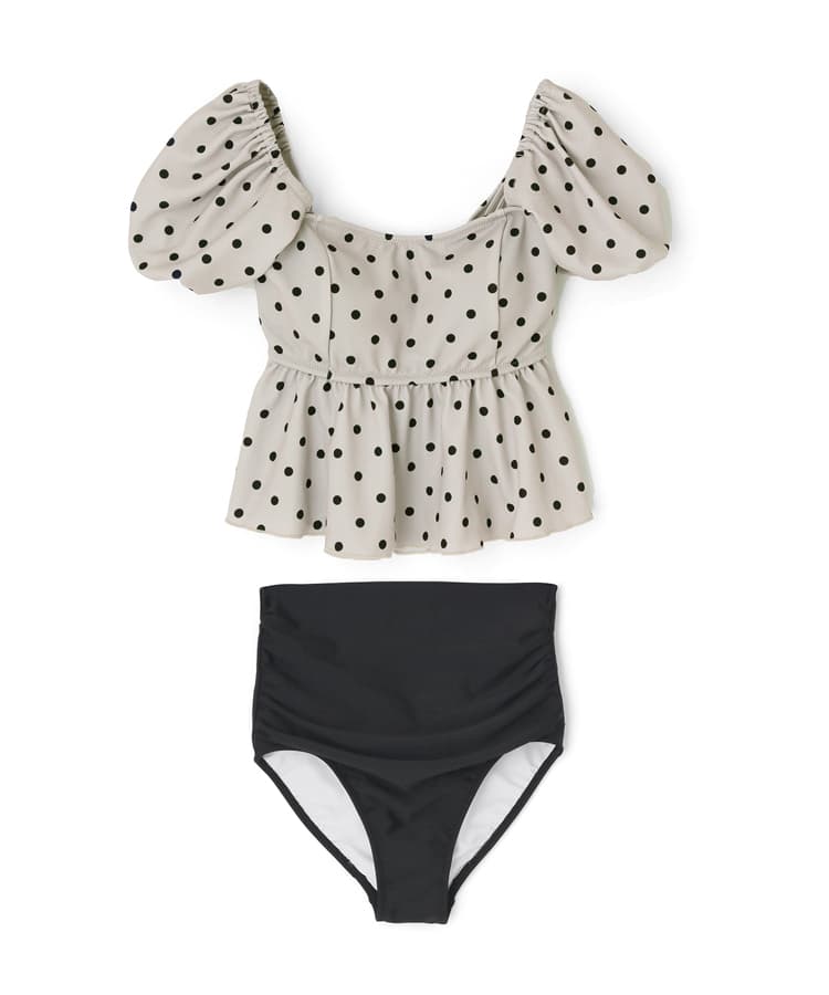 2025年新作】オシャレでかわいいパフスリーブノンワイヤービキニ 9M