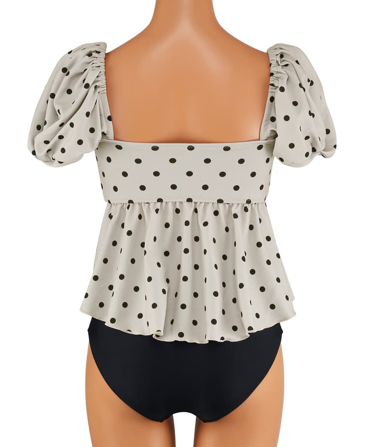 2025年新作】オシャレでかわいいパフスリーブノンワイヤービキニ 9M