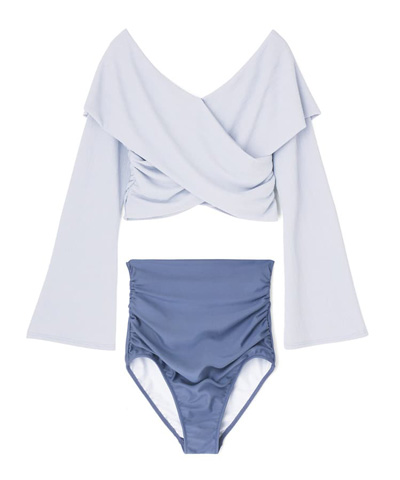 ワンピ見えハイウエストビキニ 9M・11L 【San-ai Resort（サンアイ