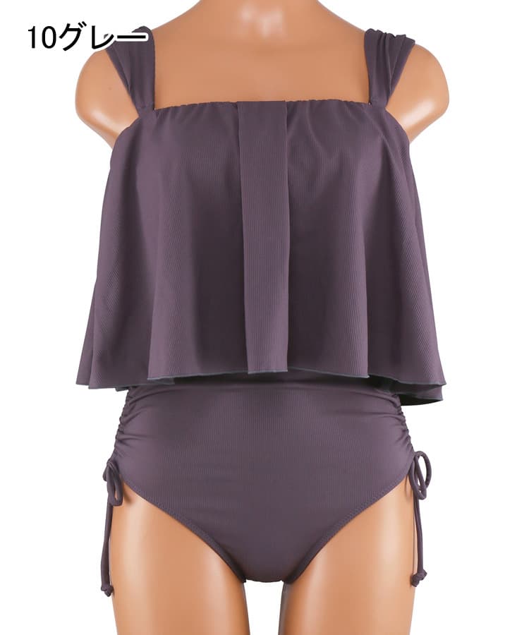 ワンピ見えハイウエストビキニ 9M・11L 【San-ai Resort（サンアイ