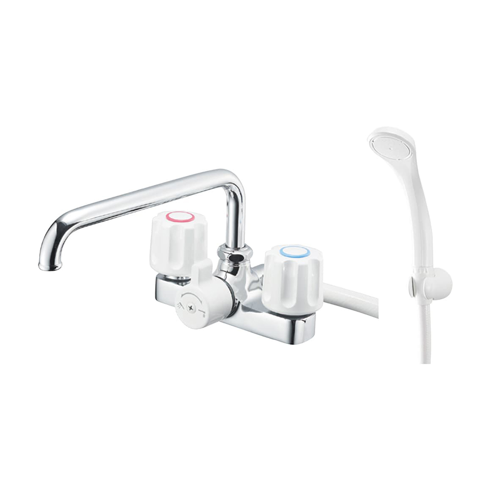 ツーバルブデッキシャワー混合栓［共用形］ | 商品のご案内 | SANEI