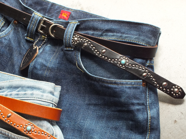 送料無料】通販 札幌 HTC BELT END ONLY #SN-33 TURQUOISE 0.75 FLOWER