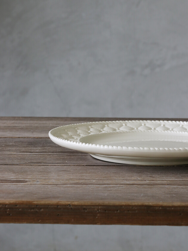 ELIOS MATELASSE ディナープレート 29cm クリーム キルティング