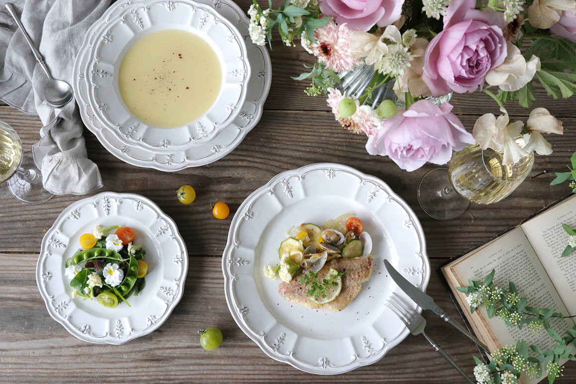 ELIOS BAROCCOディナープレート28cm ホワイト