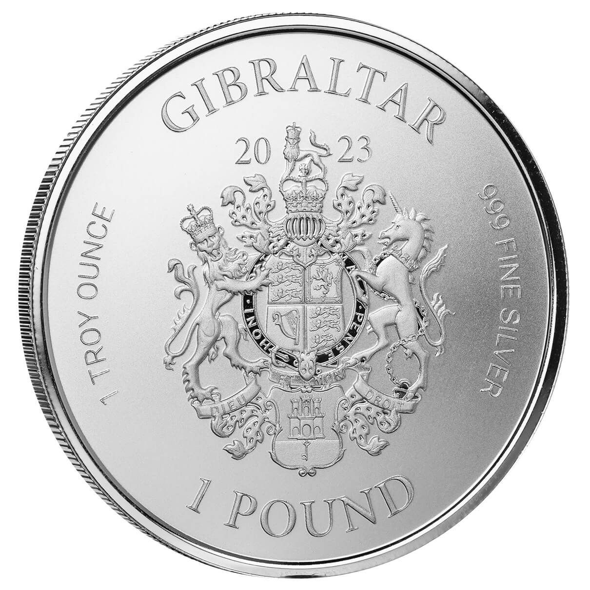 2023 Gibraltar Lady Justice 1 oz Silver Coin