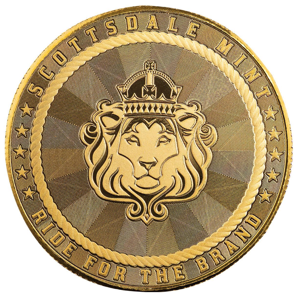 Scottsdale Cowboy Rifleman 1 Troy oz 9999 Fine Gold Bullion Round