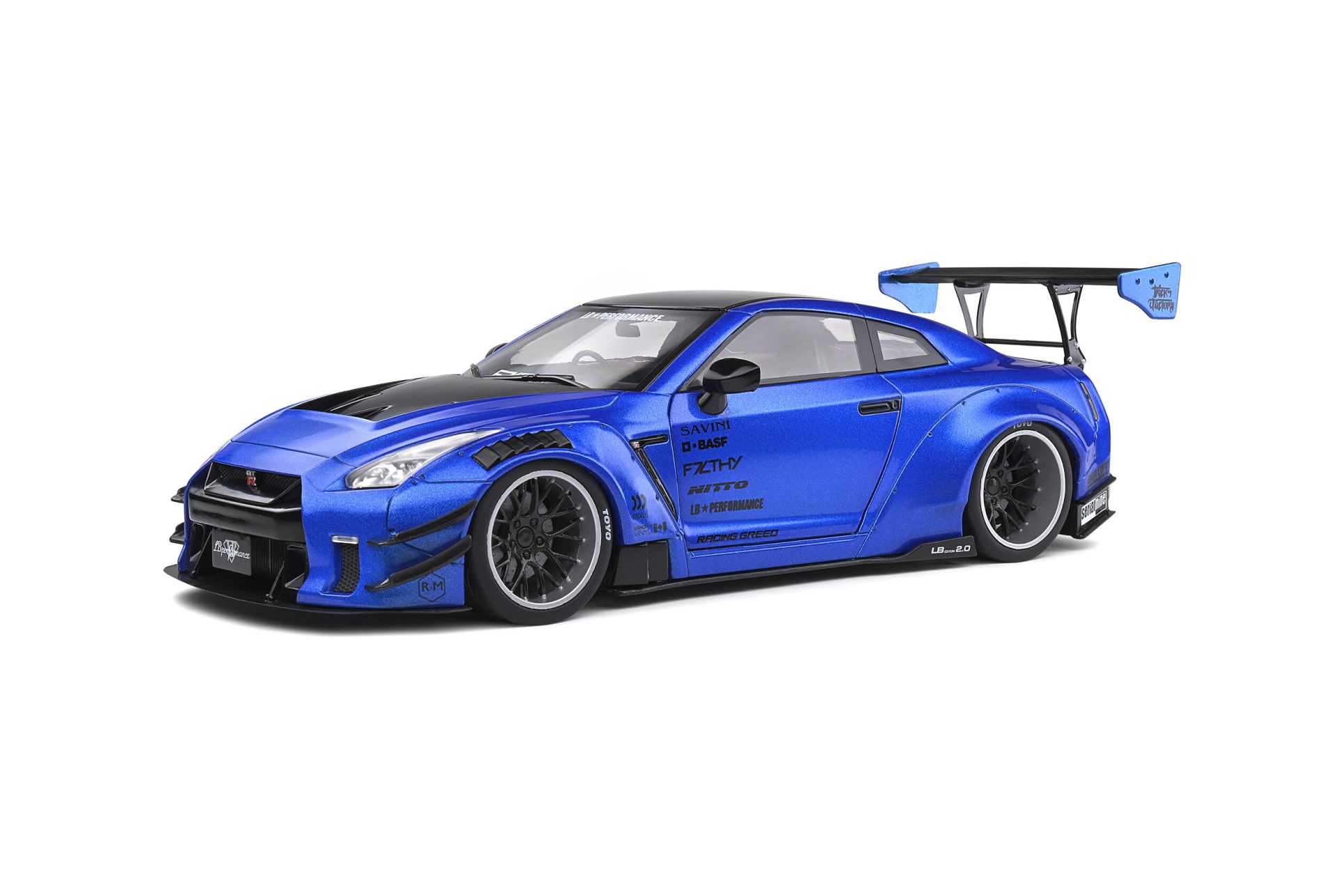 1:18 NISSAN GTR 35 Liberty Walk 2020 - Blue Metallic