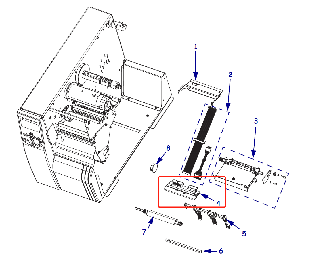 ZEBRA 110Xi4 Printhead (600dpi) - P1004233 / P23742-12