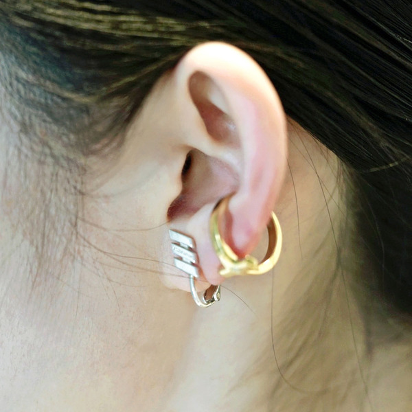 7 Cross Zirconia Ring & Ear Cuff GLD | STUDIO SEVEN (スタジオ
