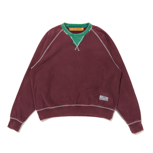 Two-tone Crew Neck Sweat | STUDIO SEVEN (スタジオ セブン)