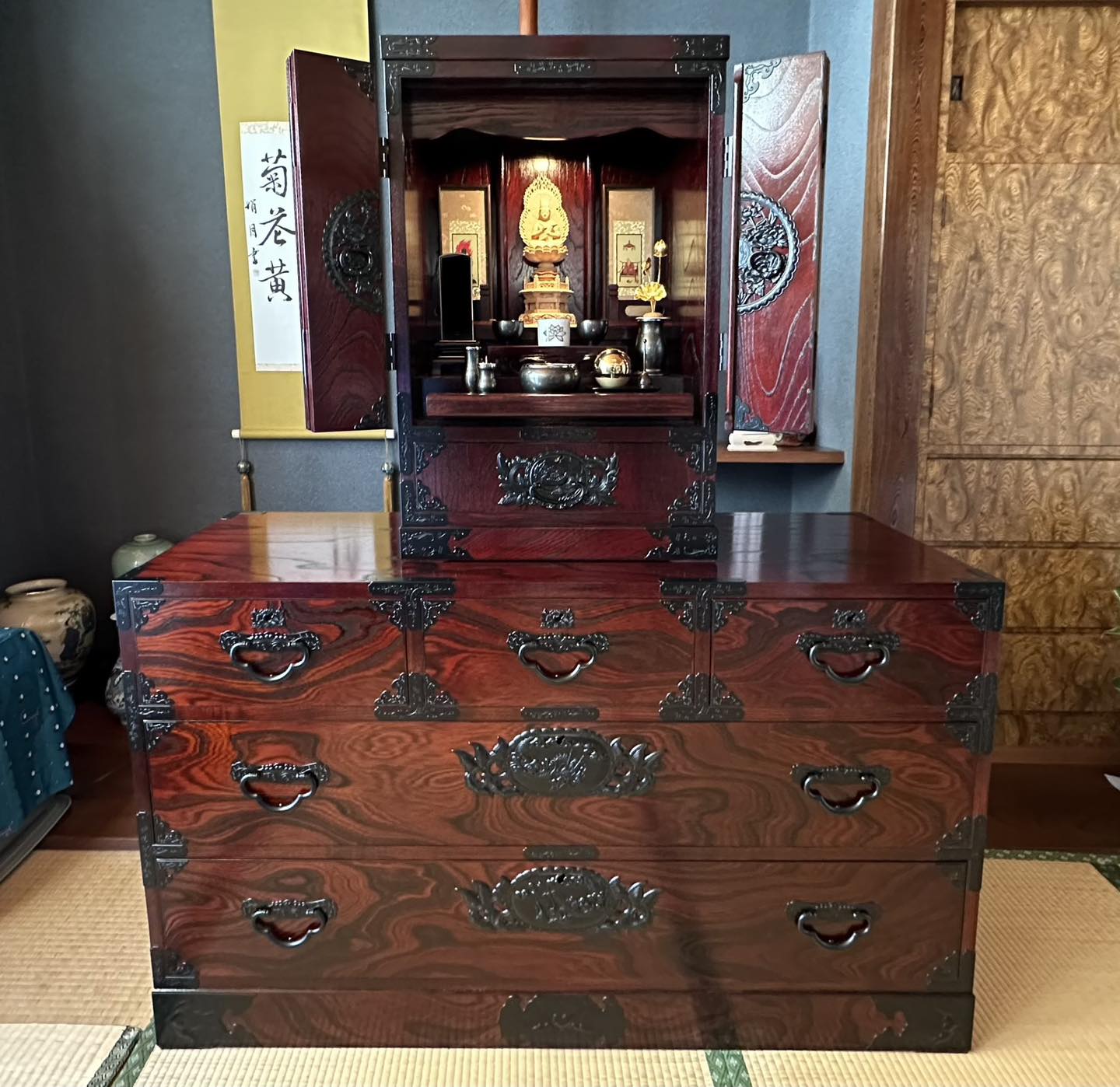 仙台箪笥と仙台仏壇 宮城県H様 | 仙台箪笥専門店 欅（けやき）産業株式会社