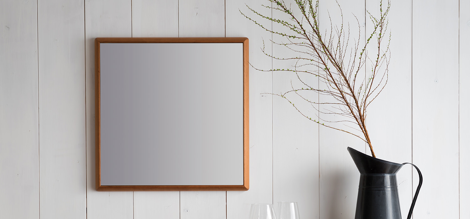 ステラ アメリカンチェリー ウォールミラー W62×155 壁掛け 全身 鏡