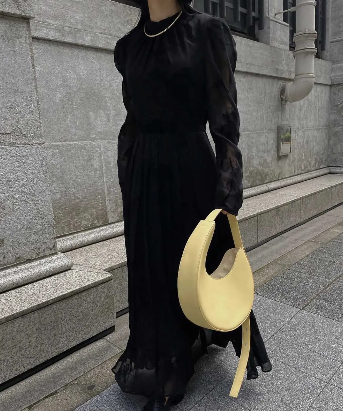 Mサイズ】LAKE CURVE TRICOT RIB DRESS Ameri VINTAGE（アメリ