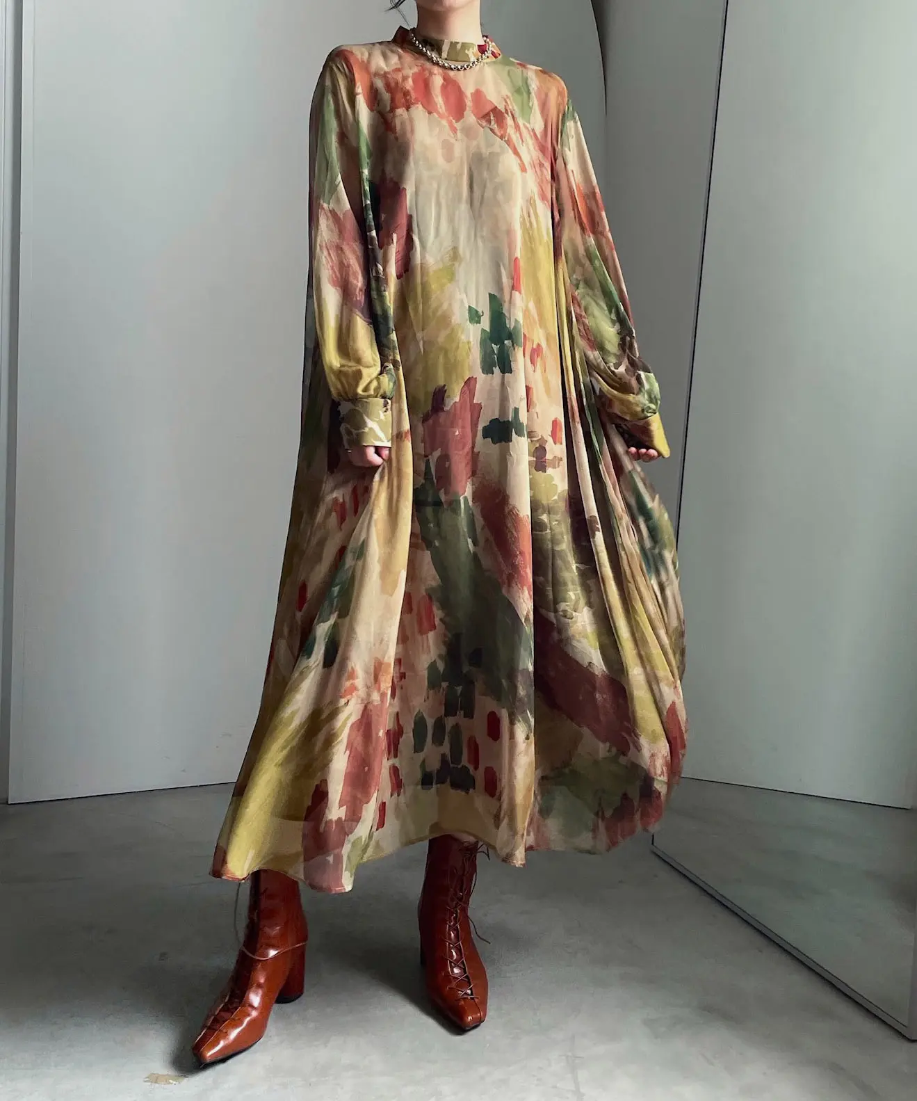 Sサイズ】UND WILLOW PAINT DRESS Ameri VINTAGE（アメリヴィンテージ
