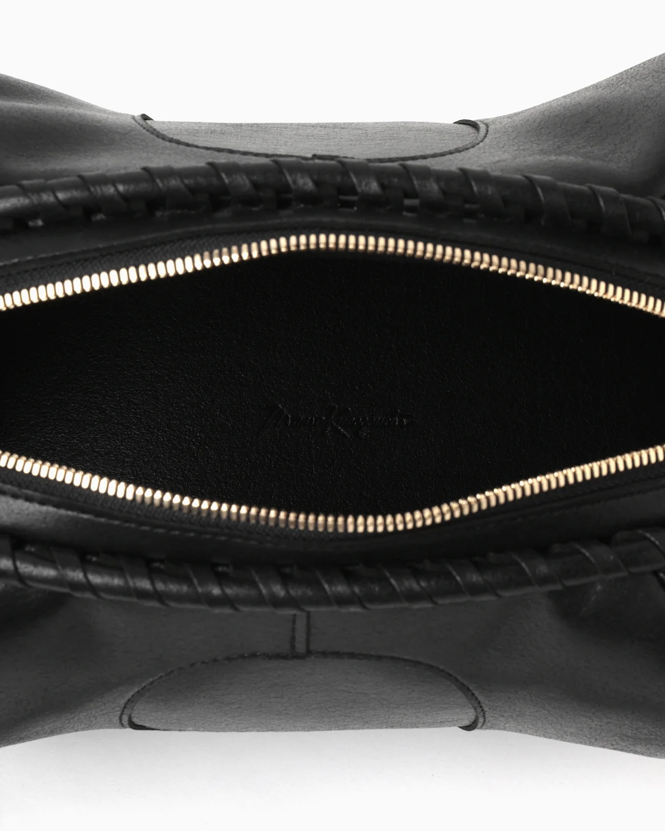 Synthetic Leather Boston Bag - black Mame Kurogouchi