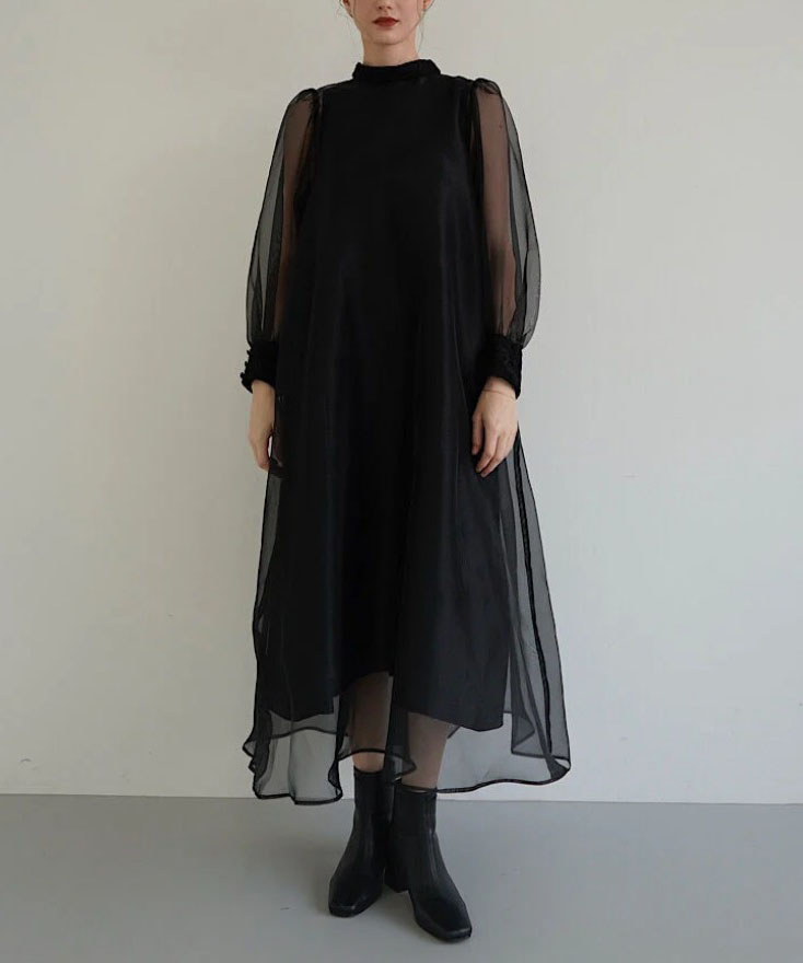 1サイズ】sheer over one-piece（black） Acka.（エーシーケーエー）の