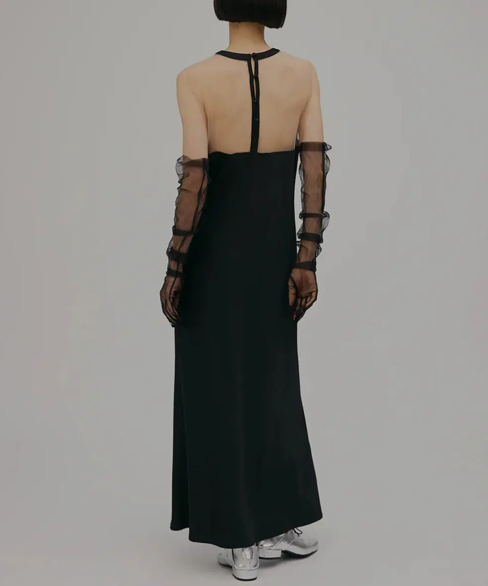 Mサイズ】DOT TULLE SET FLARE DRESS Ameri VINTAGE（アメリ