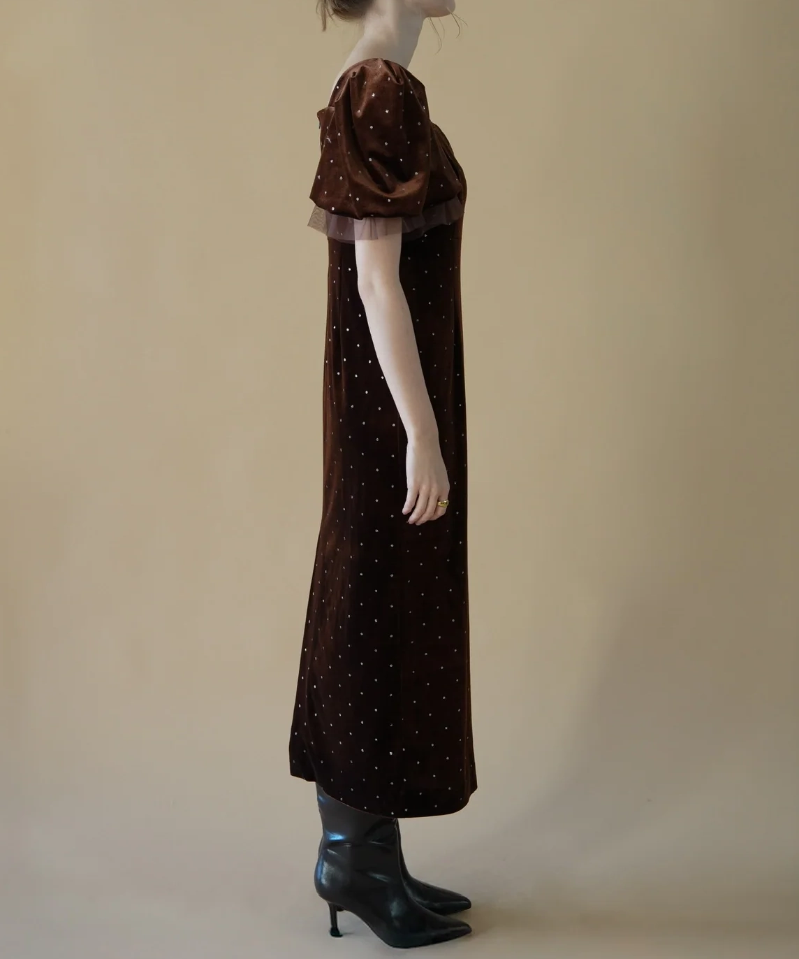 1サイズ】bijou dot velours dress Acka.（エーシーケーエー）の