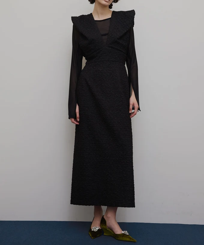 Mサイズ】BALLOON SHOULDER DRESS Ameri VINTAGE（アメリヴィンテージ