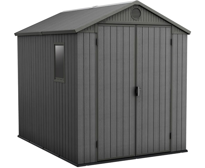 Keter Darwin 6x8 Outdoor Storage Shed - Graphite (252273)
