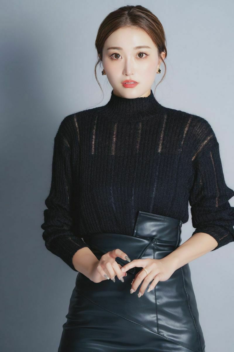 ウエストデザインヘムレザースカート – shéller / シェリエ