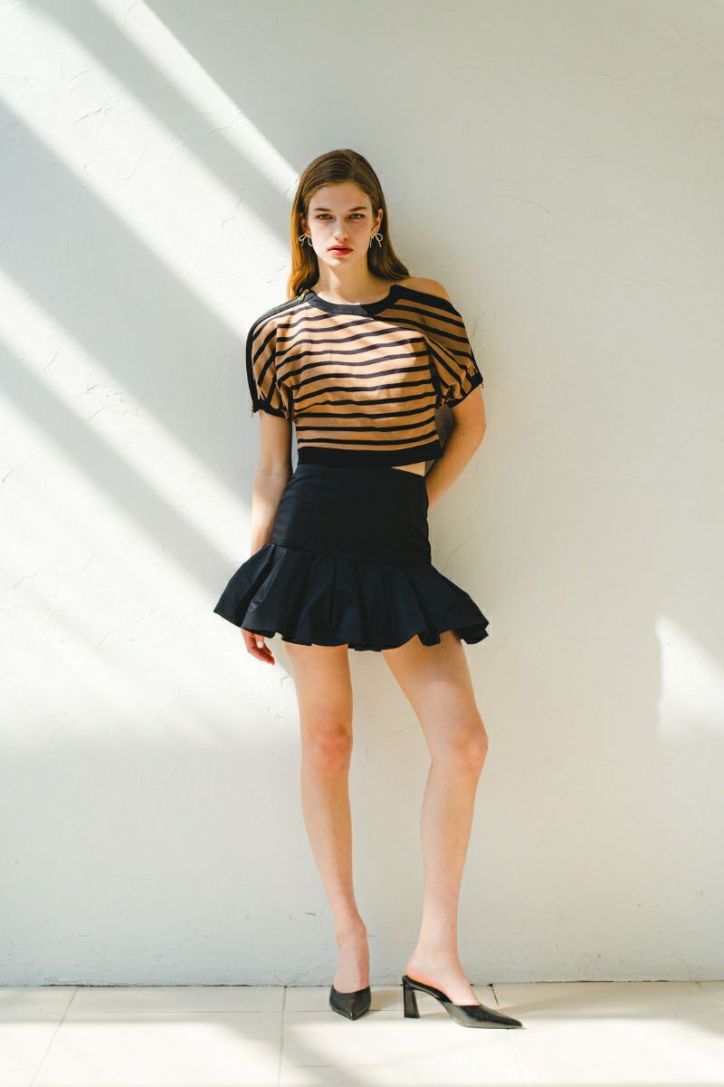 petal satin skirt – shéller / シェリエ