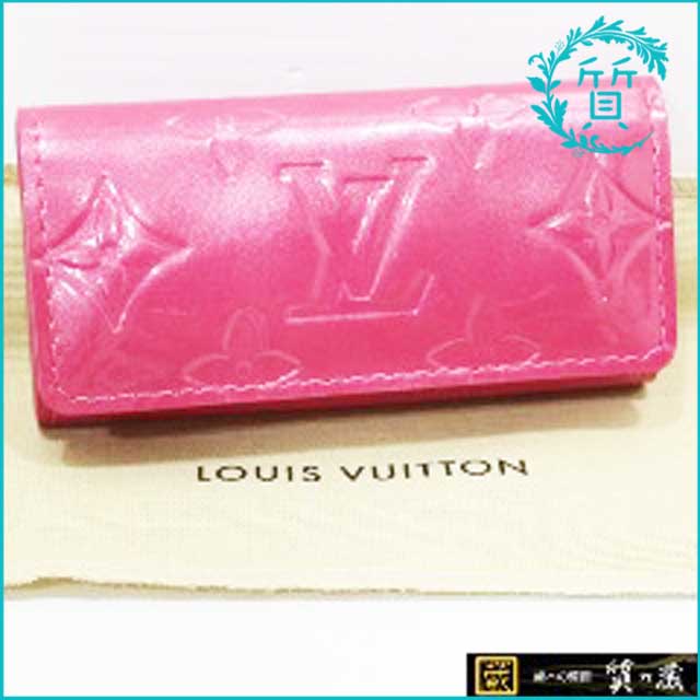 買取価格】ルイヴィトンのヴェルニ ピンクミュルティクレ4キーケース
