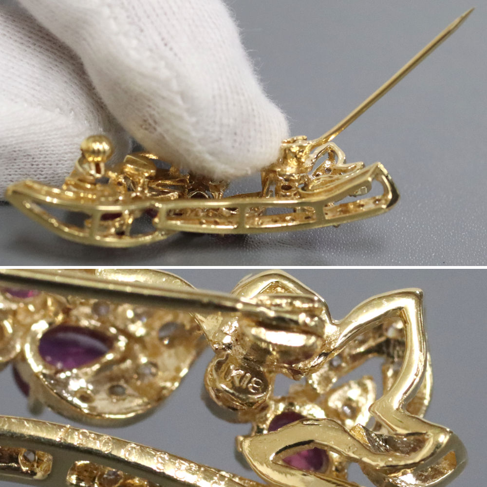 ジュエリー・アクセサリー ノーブランド K18ルビーダイヤモンド