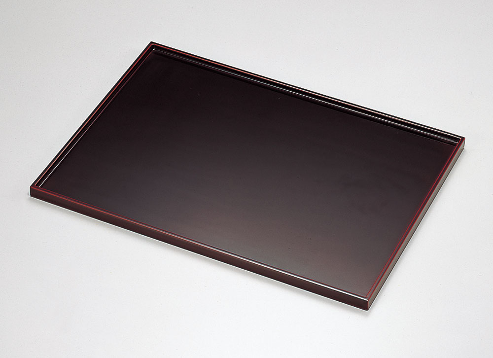 膳お盆・お膳-越前塗 溜塗（ためぬり）折敷膳［1枚］ | 越前漆器粂治郎