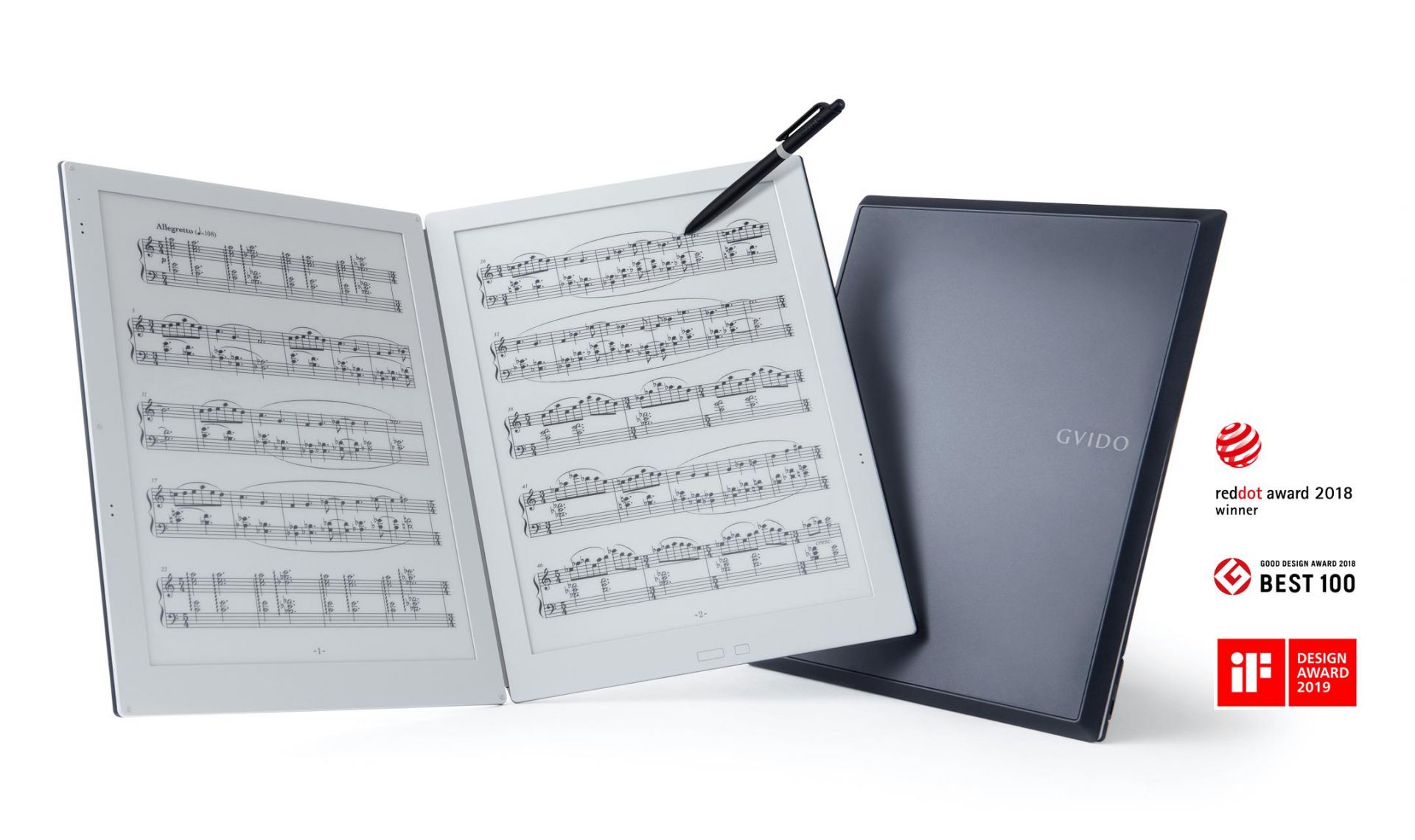 楽譜】世界初！2画面の電子楽譜『GVIDO』、お取り扱いしています