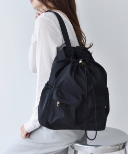 quaranciel: 3way ラインショルダー リュックサック トートバッグ（A4