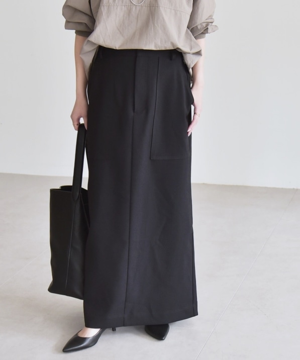 quaranciel:〈洗濯機可能〉ウーステッド ステッチ Iライン ロング