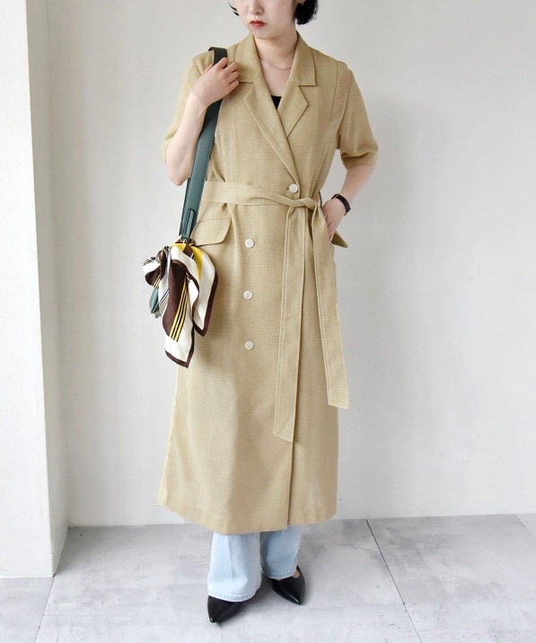 quaranciel:〈手洗い可能〉サマー カラミ テーラード ジャケット