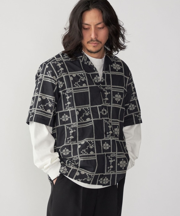 SHIPS: エンブロイダリー オープンカラー シャツ｜ SHIPS 公式サイト