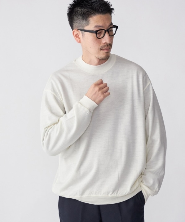 SHIPS: 〈抗菌消臭〉 ミルドウール ジャージー モックネック 長袖