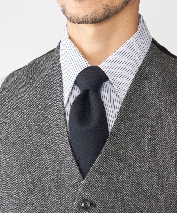 SHIPS別注】Errico Formicolla: カシミヤ ヘリンボーン ネクタイ