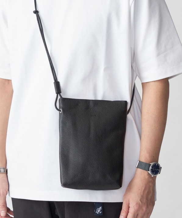 24時間以内発送ブラックレザー ショルダーバッグ 24時間以内発送