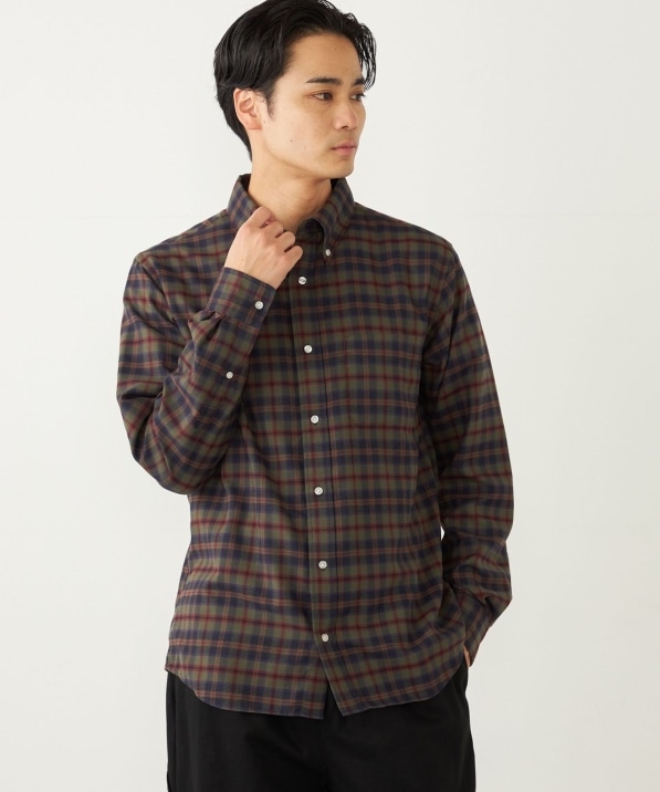 SHIPS Colors: 〈洗濯機可能〉ネル ボタンダウン シャツ｜ SHIPS 公式