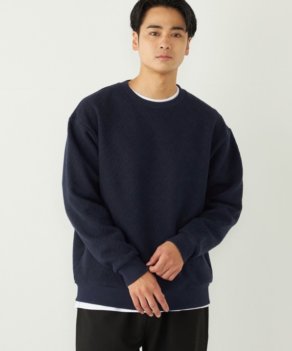 SHIPS Colors:フクレ ジャカード スウェット｜ SHIPS 公式サイト