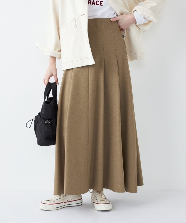 SHIPS Colors:〈手洗い可能〉カルゼ フレア マキシ スカート｜ SHIPS