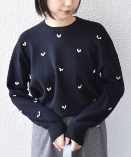 手洗い可能〉ビジュー FOX クルーネック プルオーバー｜ SHIPS 公式サイト