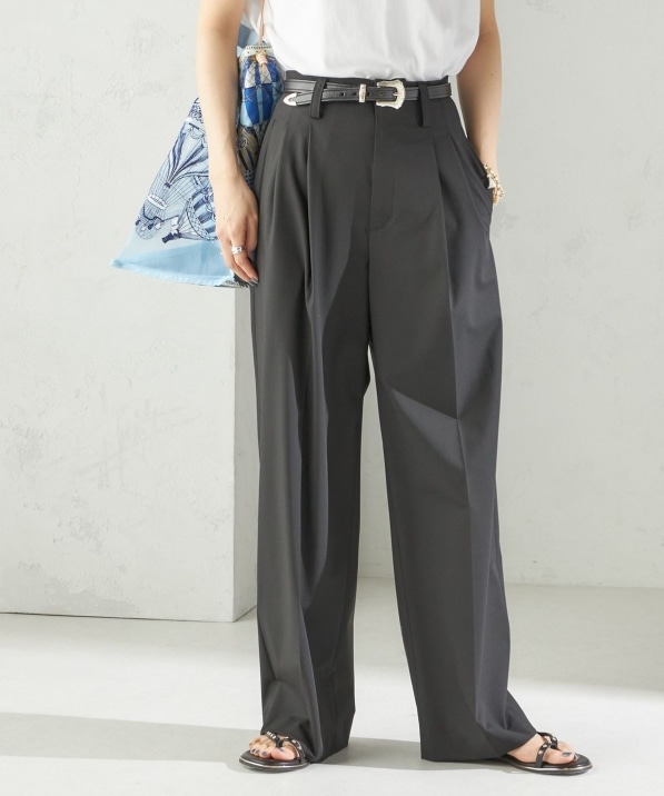 手洗い可能〉2タック ワイド パンツ（ブラック）｜ SHIPS 公式サイト