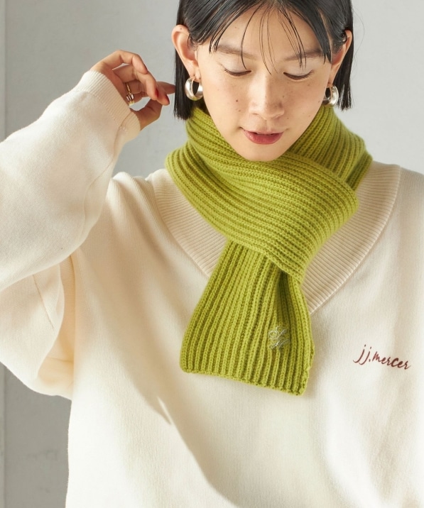 細幅 刺繍 ニット マフラー｜ SHIPS 公式サイト