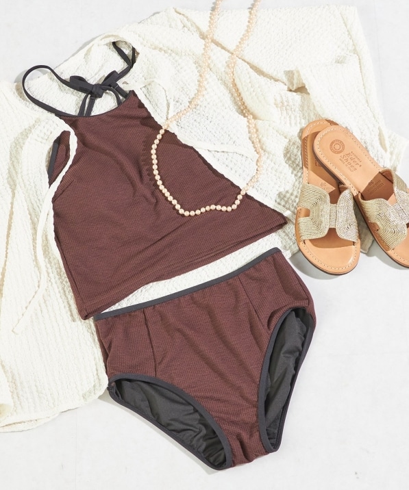 maroba:〈手洗い可能〉ホルター ネック セパレート スイム ウェア