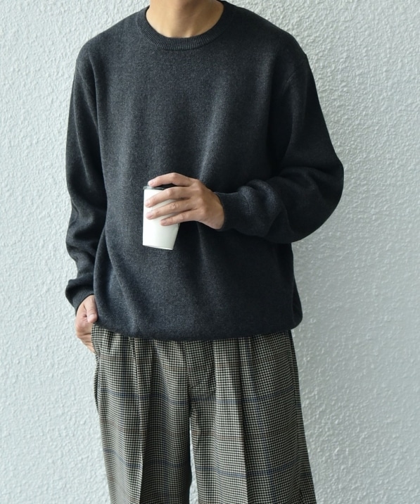 SHIPS any: 〈手洗い可能〉コットン カシミヤ スウェットライク ニット