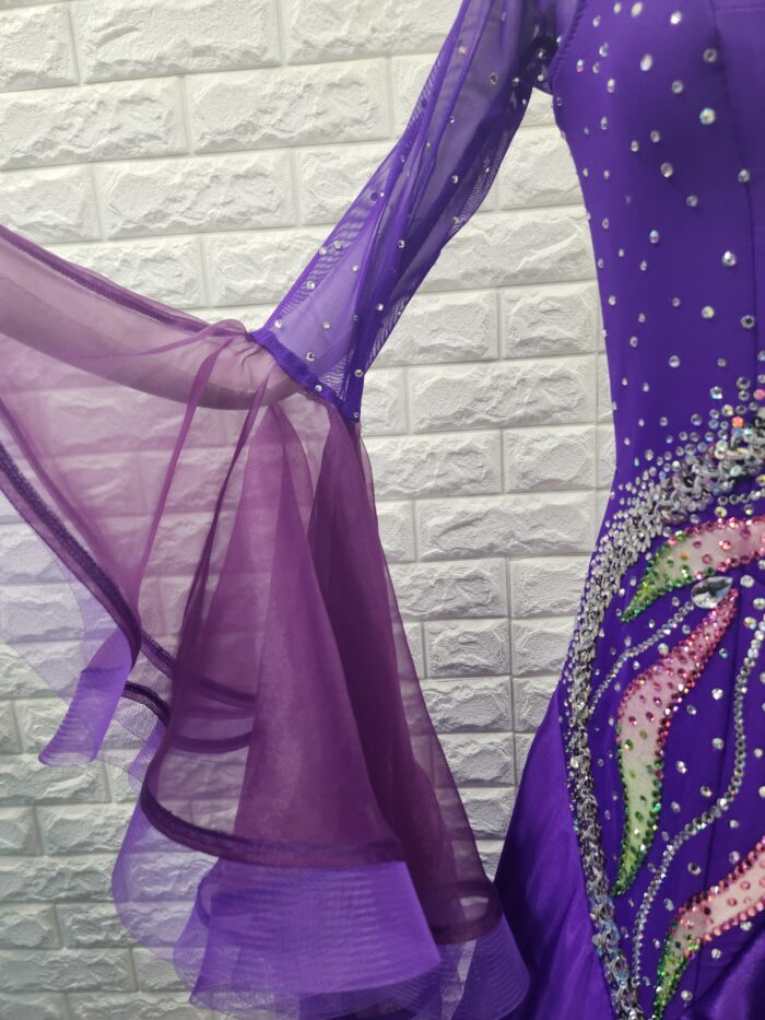 試着・レンタル・購入】社交ダンスドレス Lサイズ パープル