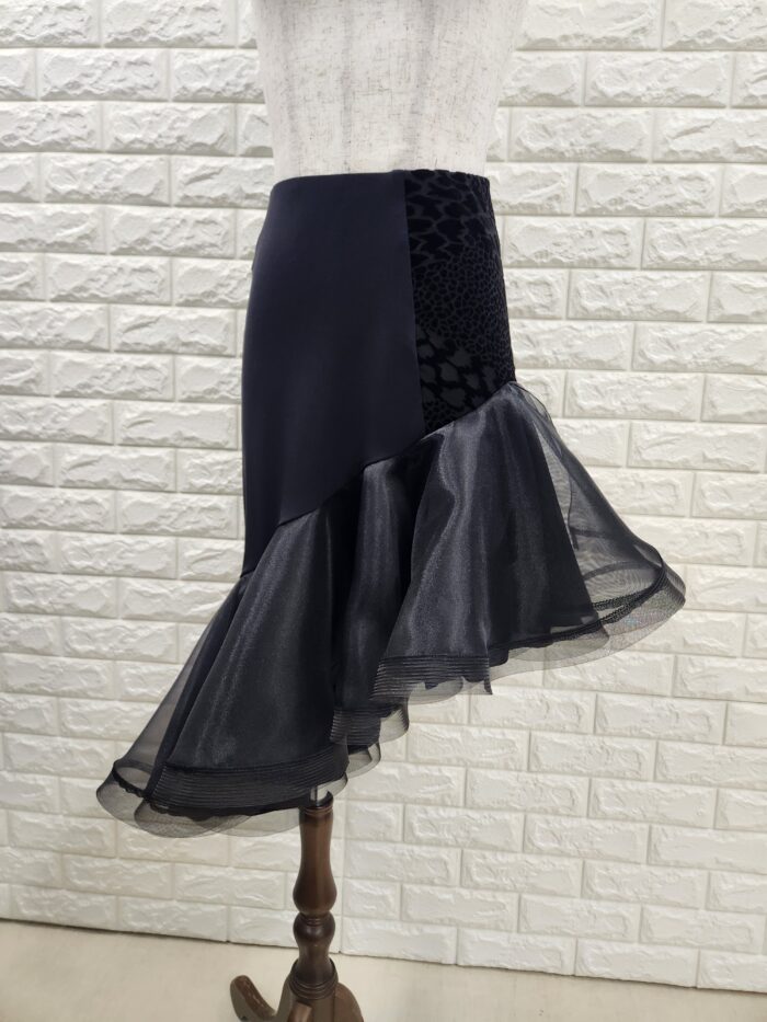 社交ダンスラテンスカート レッスン＆パーティー ブラック3822 【公式